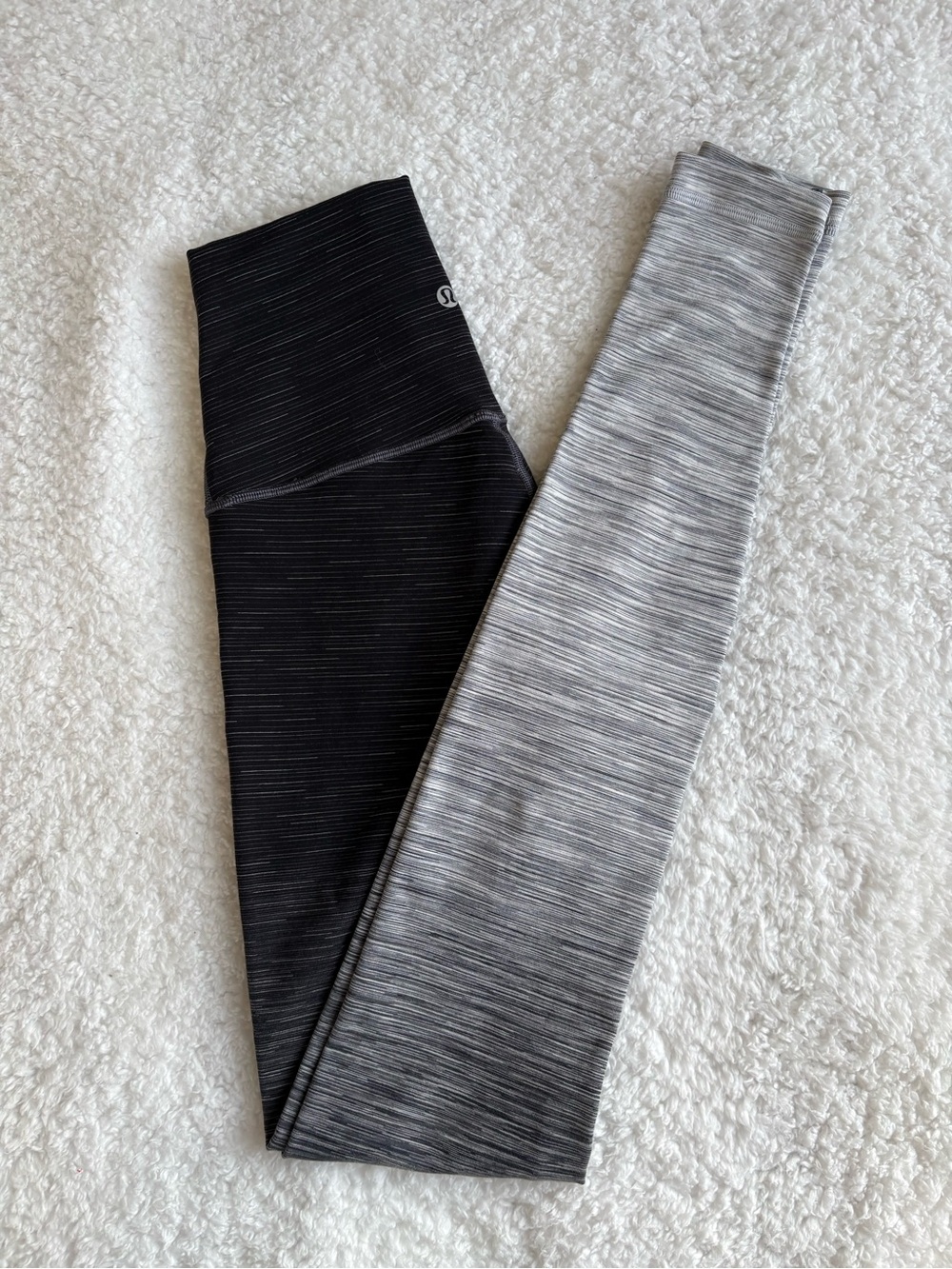 lululemon athletica Two-Tone Black & Gray Space-Dye Leggings